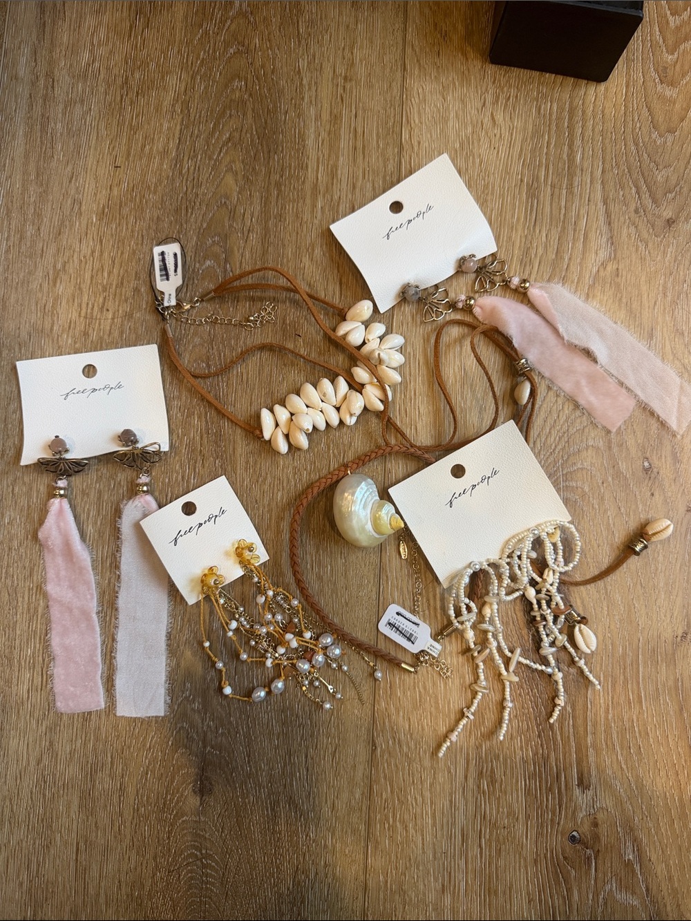 Free People Jewelry Lot 6 Pieces NEW Earrings Necklaces Boho